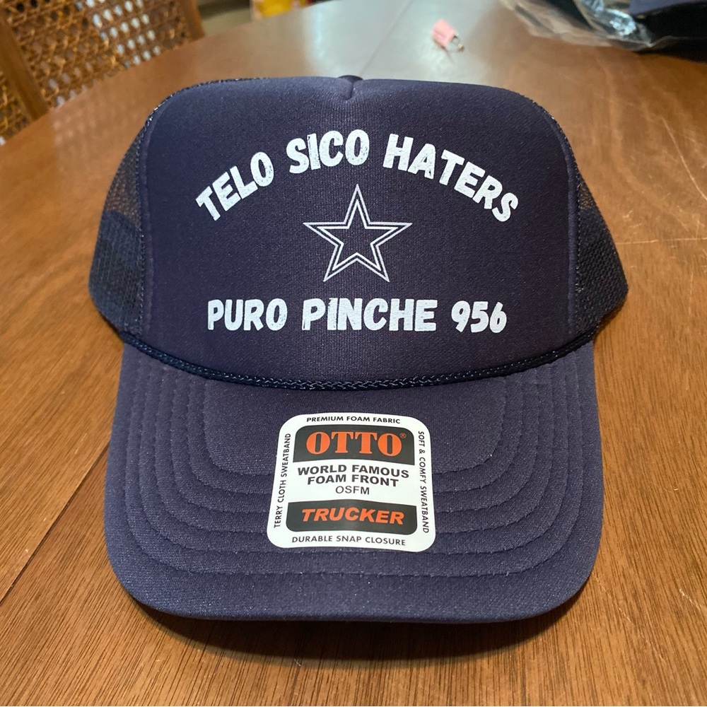 OTTO Navy Blue Trucker Hat with White Star Design